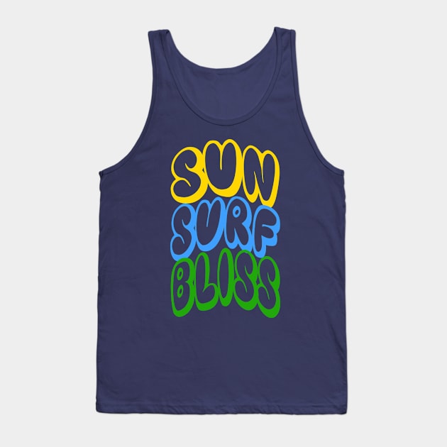 Sun, Surf ,Bliss Tank Top by Stylish Dzign